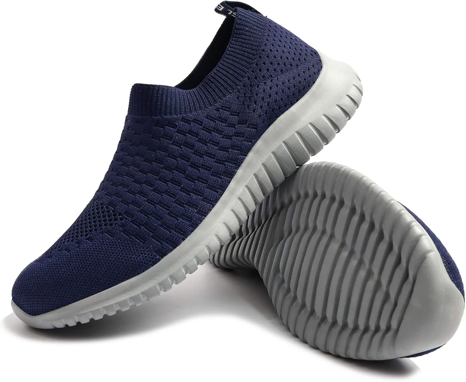 TIOSEBON Men's Slip On Walking Shoes Knit Mesh Tennis Sneaker
