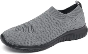 TIOSEBON Men's Slip On Walking Shoes Knit Mesh Tennis Sneaker
