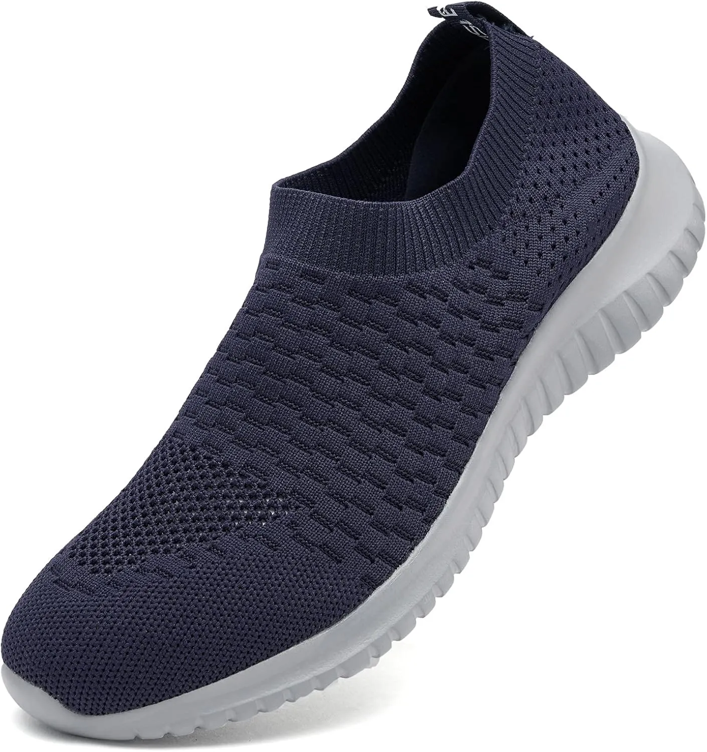 TIOSEBON Men's Slip On Walking Shoes Knit Mesh Tennis Sneaker