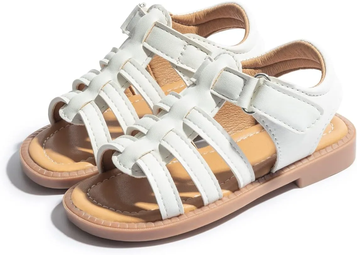 Toddler Girls Sandals Little Girl Summer Flat Sandal Baby Open Toe Outdoor Beach Holiday Dress Shoes
