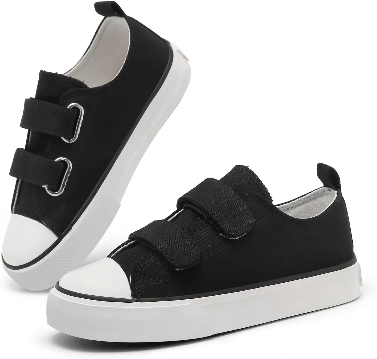 Toddler Little Kid Cushioned Canvas Shoes Slip On Sneakers Soft and Durable
