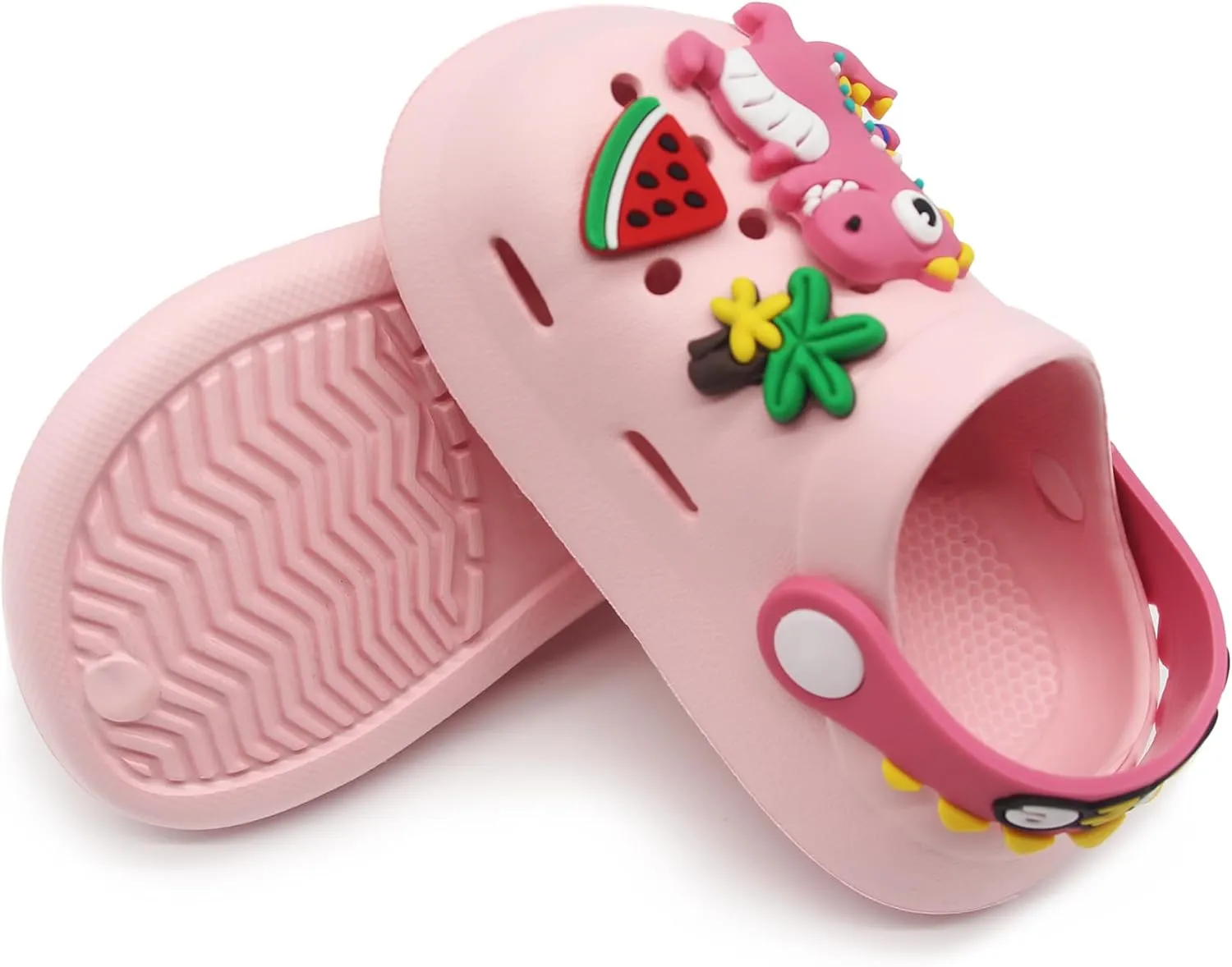 Toddler Shoes Little Kid Clogs Slide Sandals for 0-8yrs Kids Unisex Girls Shoes and Boys Shoes Garden Shoes Cartoon Slides Slip-Resistance Sandals Beach Slippers