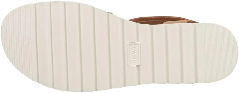 TOMS Womens Sidney Tread Snow Leopard Ankle Strap Casual Sandals Casual - Black, Off White