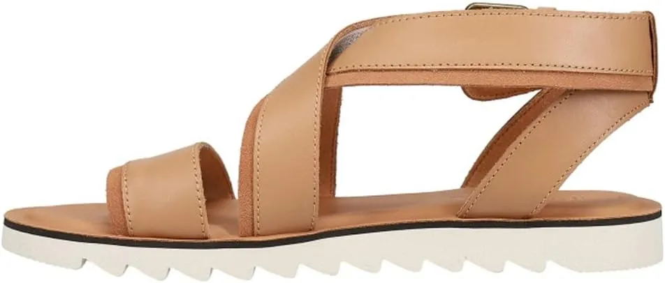 TOMS Womens Sidney Tread Snow Leopard Ankle Strap Casual Sandals Casual - Black, Off White