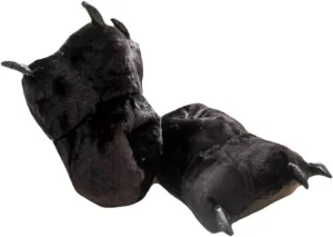 TONWHAR Animal Paw Claw Shoes Fuzzy Faux Fur Warm Novelty Costume Slippers