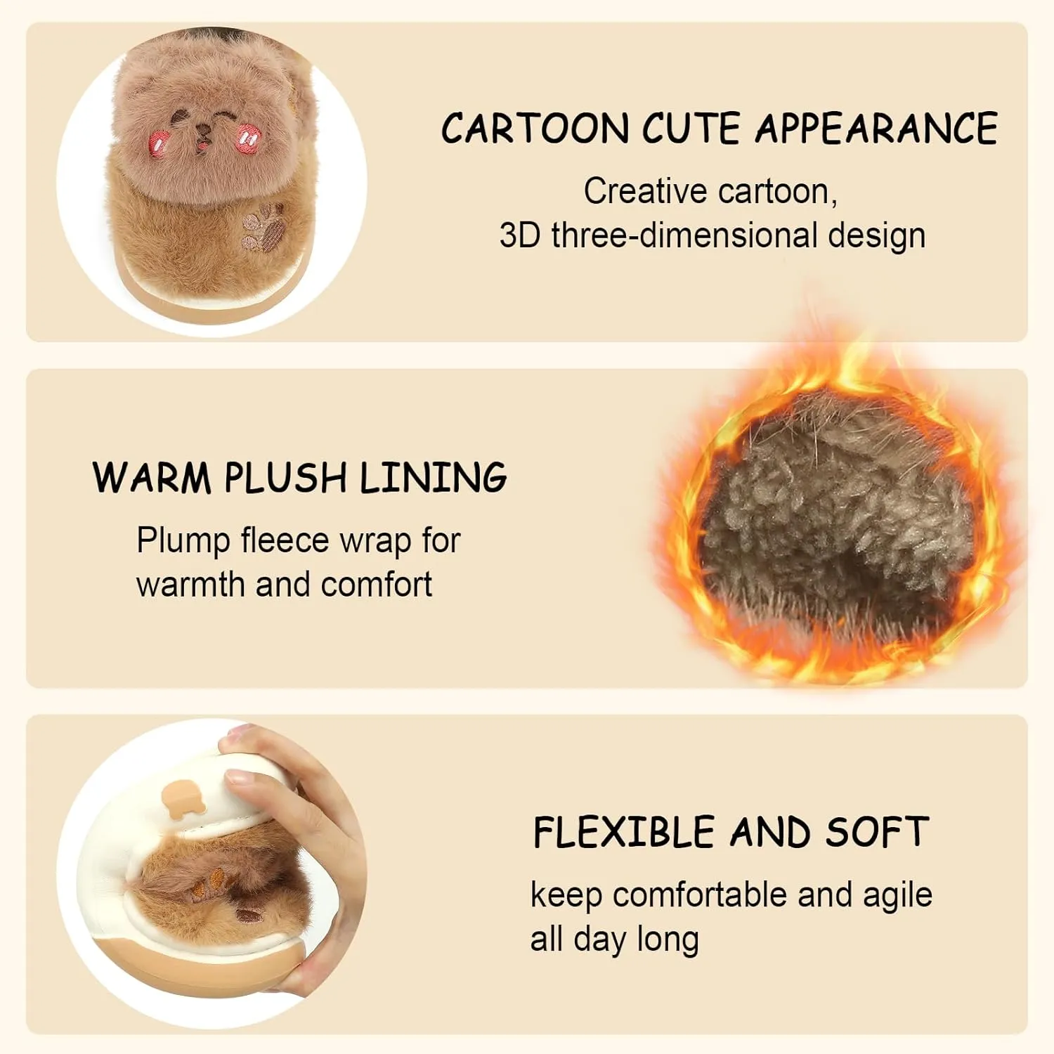 TXJ Sports Toddler Slippers for Girls Boys Soft Plush House Slippers Kids Winter Fuzzy Slipper Indoor Cozy Cute Shoes