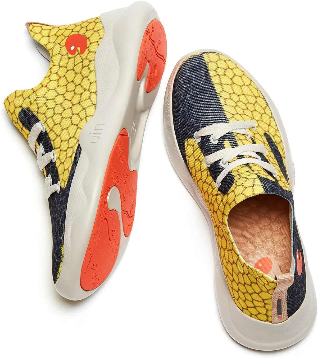 UIN Men's Fashion Sneakers Lightweight Walking Casual Slip Ons Comfortable Art Painted Athletic Travel Shoes Mijas Eye of Exploration