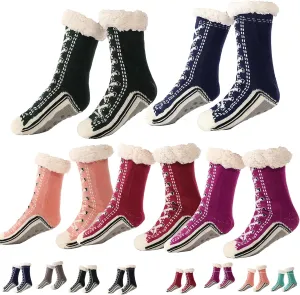 Ultra-Thick Slipper Home Socks Fuzzy Fluffy Winter Warm Soft Thick Non Slip Thermal Home Socks Women
