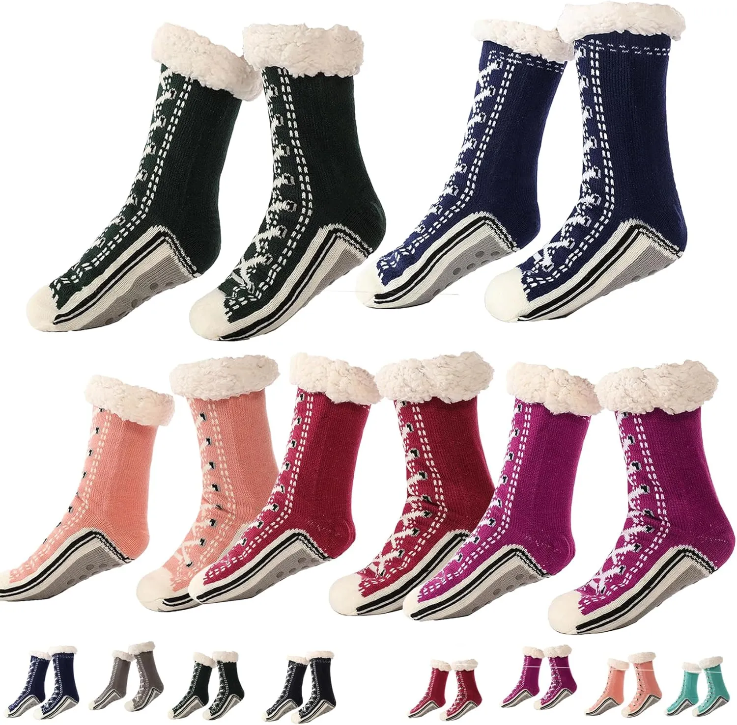 Ultra-Thick Slipper Home Socks Fuzzy Fluffy Winter Warm Soft Thick Non Slip Thermal Home Socks Women