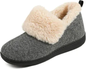 ULTRAIDEAS Women's Warm Slippers with Back, Ladies Slippers for Winter, Cosy Bootie Furry Slipper