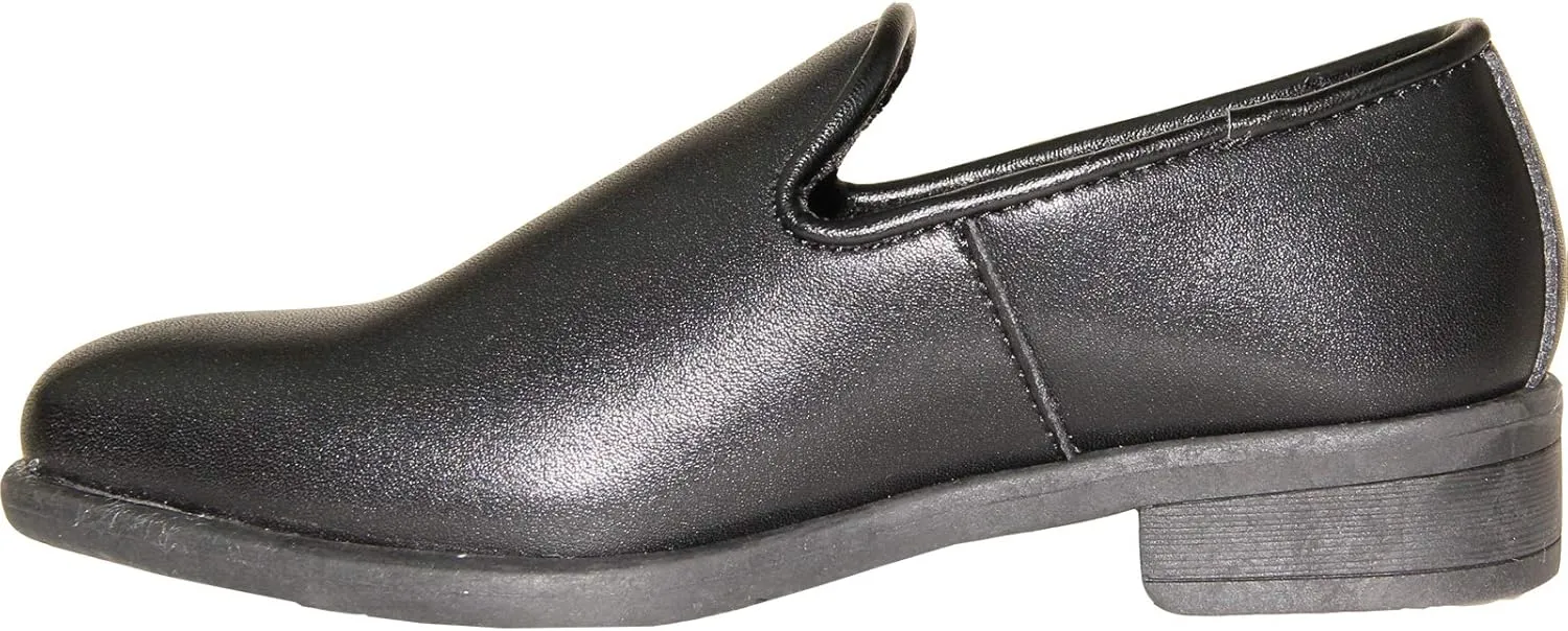 VANGELO Boy Dress Shoe Vallo Oxford Lace Up and Loafer Slip On Formal Tuxedo for Prom Wedding Ortholite Insole Size from Toddler to Big Kid