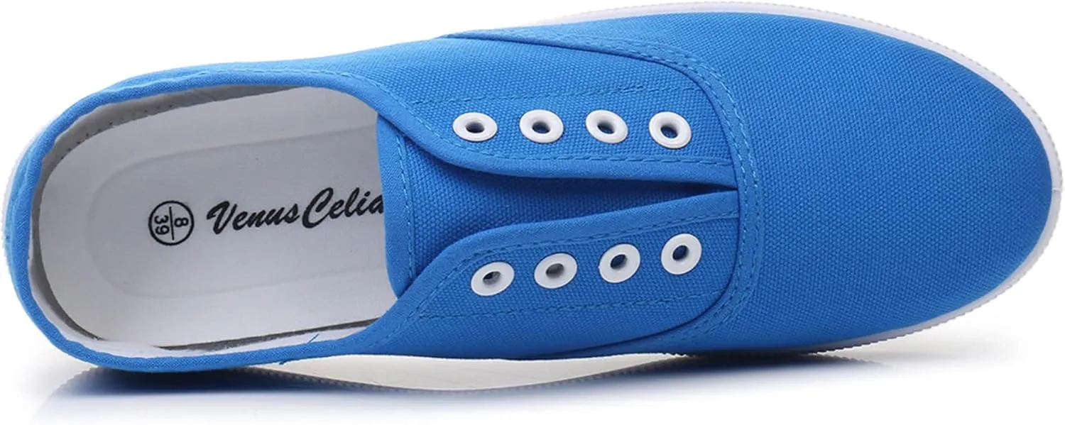 VenusCelia Women's Blaze Canvas Slip-On Sneaker