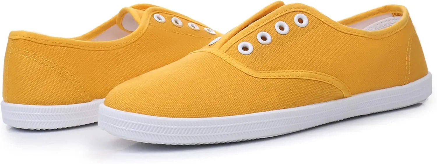 VenusCelia Women's Blaze Canvas Slip-On Sneaker