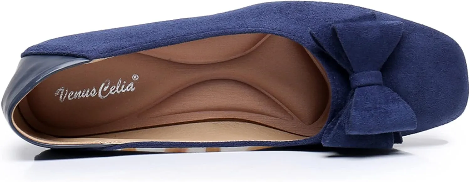 VenusCelia Women's Tile-Toe Flat Shoe