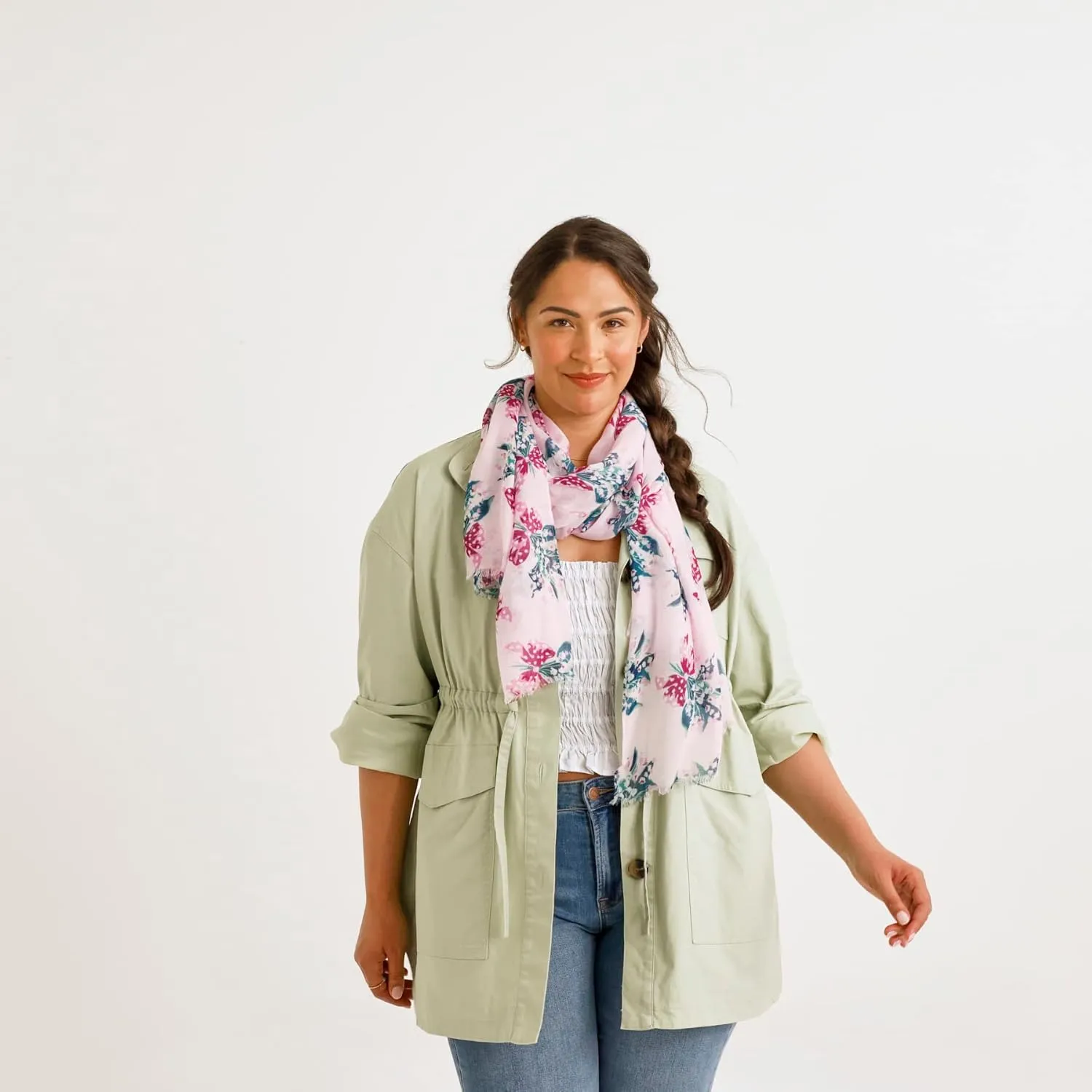 Vera Bradley Women's Lightweight Soft Fringe Scarf