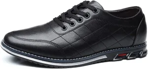 Veslexth Men Casual Driving Sneakers Loafers Breathable Comfort Walking Wing Tips Lace Up Luxury Leather Shoes for Male Business Work Office Dress Outdoor