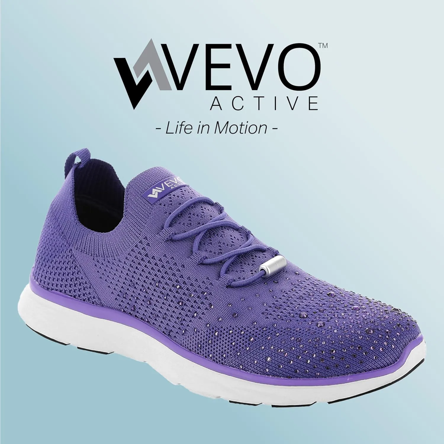 Vevo Active Women's Steffi Rhinestone Embellished Slip-On Sneaker