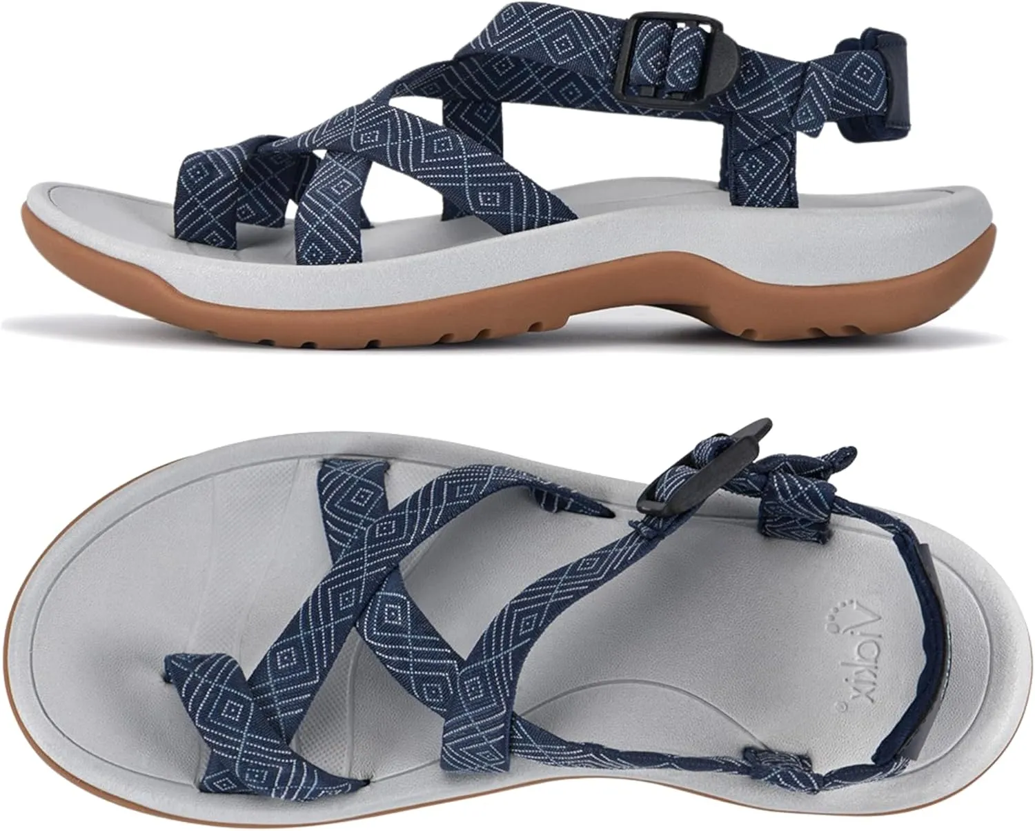 Viakix Womens Walking Sandals: Cute Stylish Comfy Athletic Sport Outdoor Hiking Sandal for Trekking Water Outdoor Beach With Arch Support for Womens Ladies