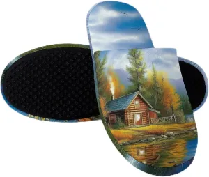 Village Landscape Women's Slipper Non Slip Comfortable Winter Warm Home House Shoes