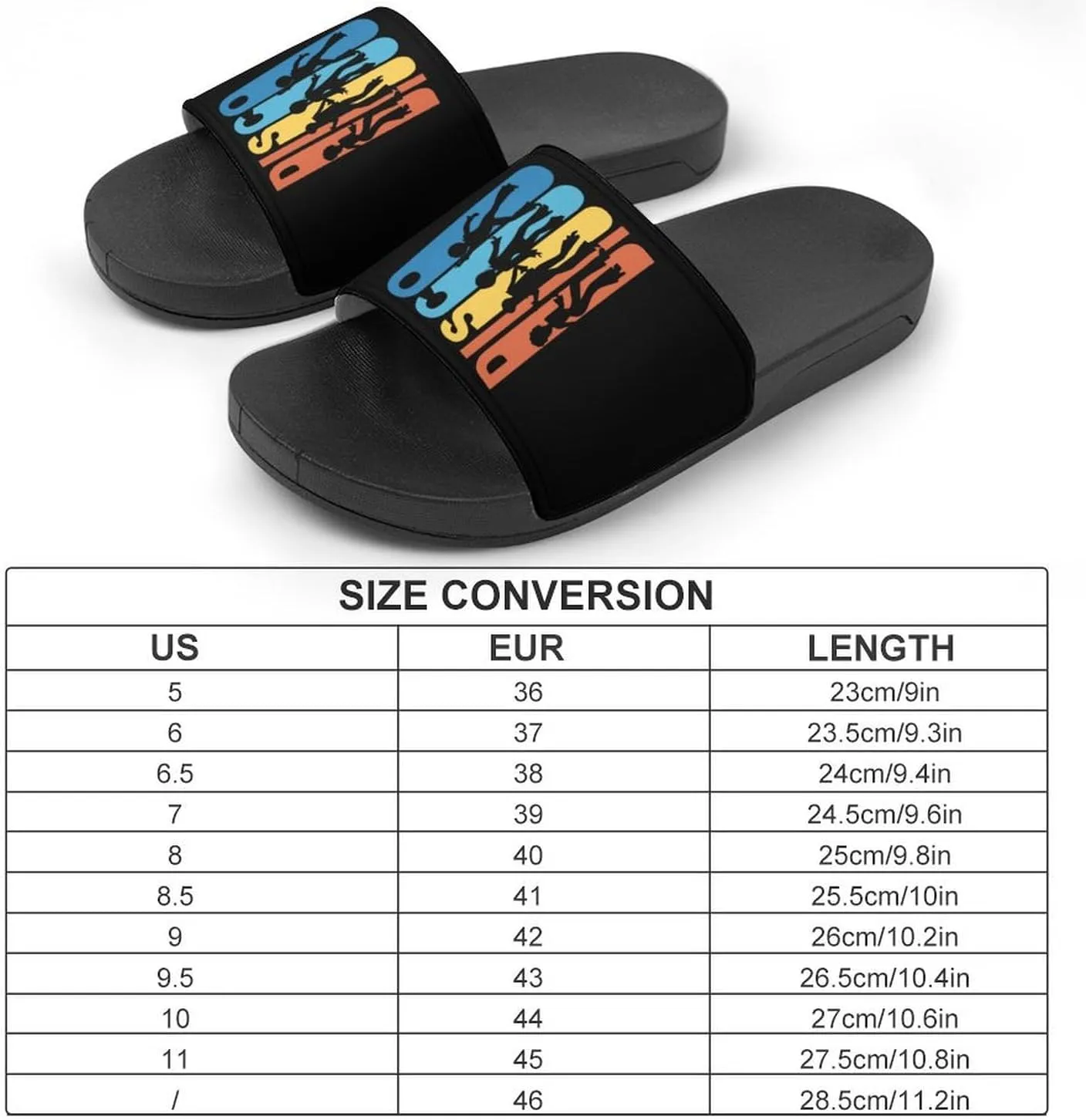 Vintage 1970's Disco House Slippers for Women Men Shower Slides Bathroom Sandals