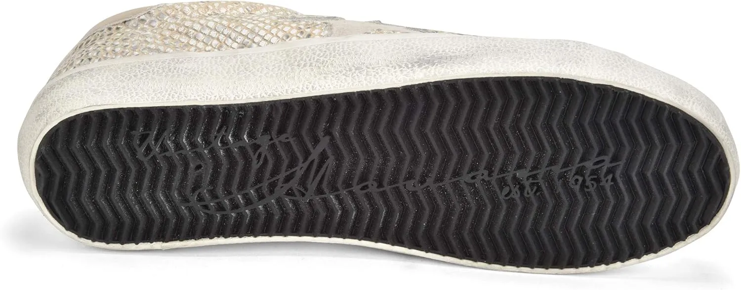 Vintage Havana Womens Kate Metallic Slip On Sneakers Shoes Casual - Gold, Grey, White