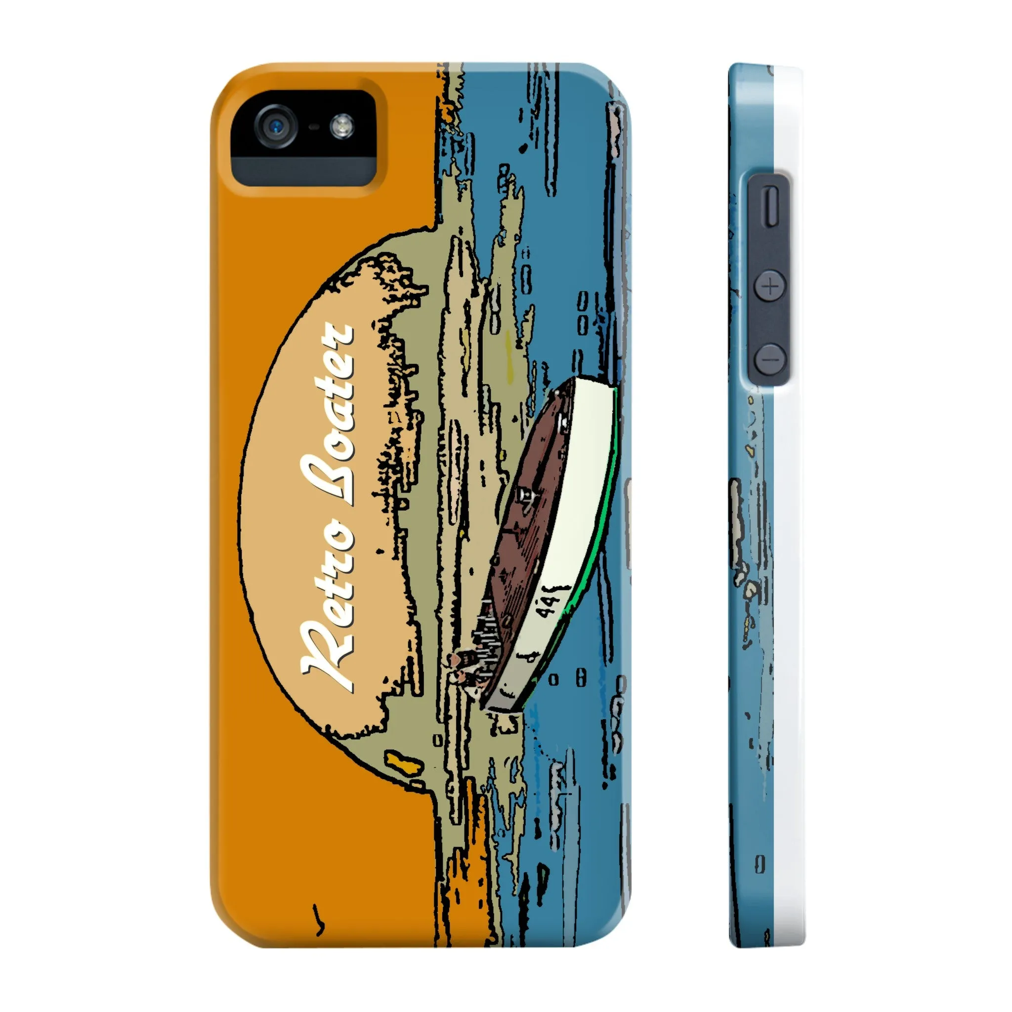 Vintage Racers in the Sunset by Retro Boater All US Phone cases