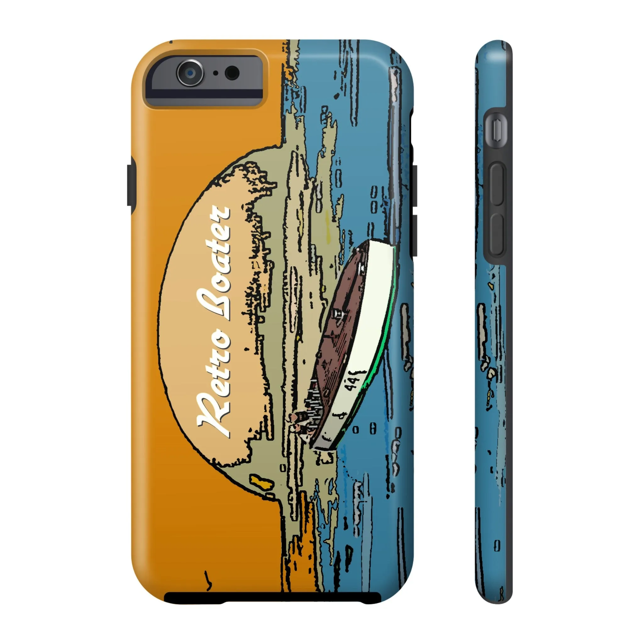 Vintage Racers in the Sunset by Retro Boater All US Phone cases