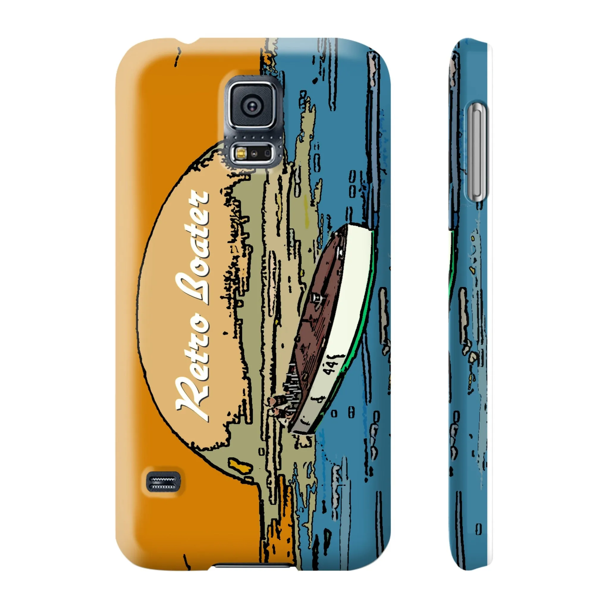 Vintage Racers in the Sunset by Retro Boater All US Phone cases