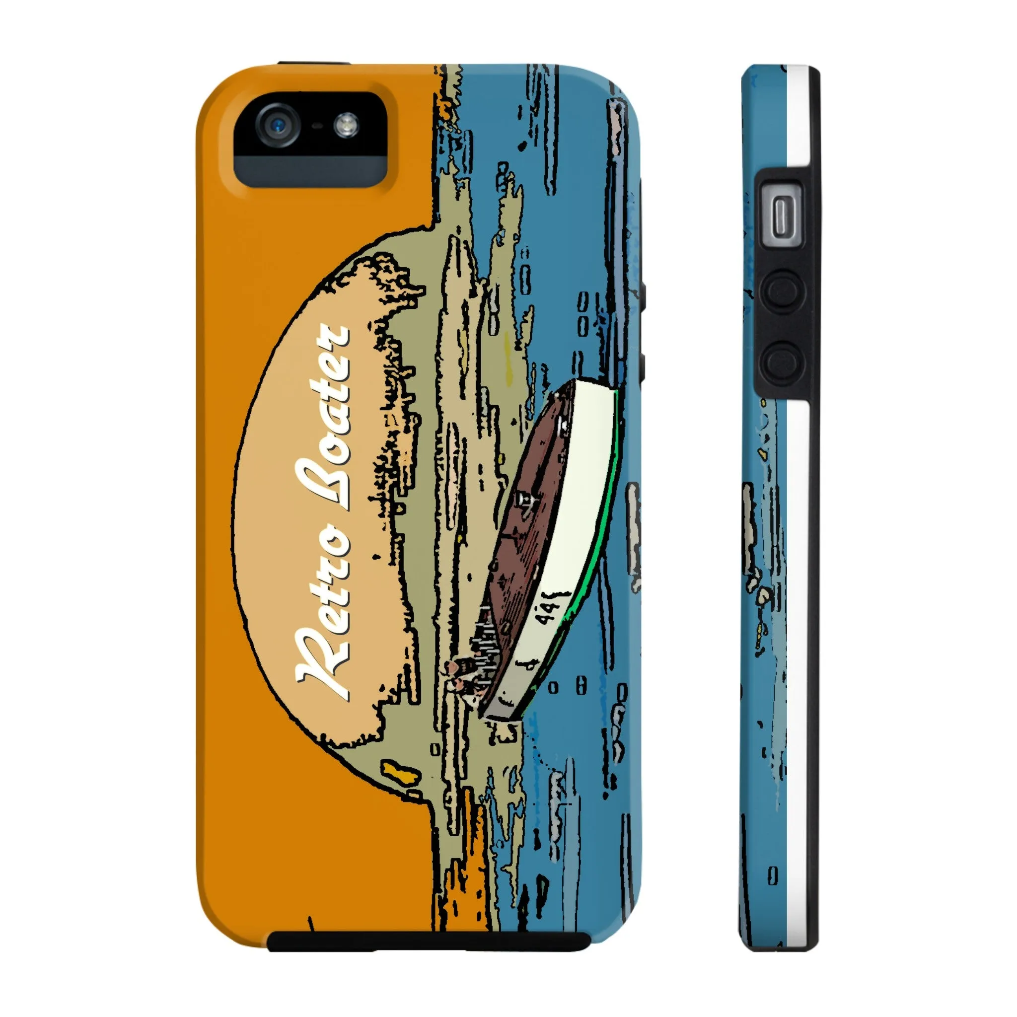 Vintage Racers in the Sunset by Retro Boater All US Phone cases
