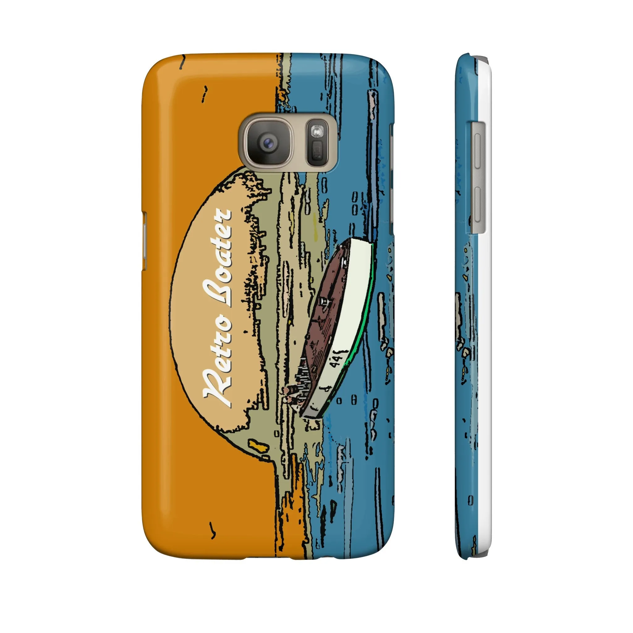 Vintage Racers in the Sunset by Retro Boater All US Phone cases
