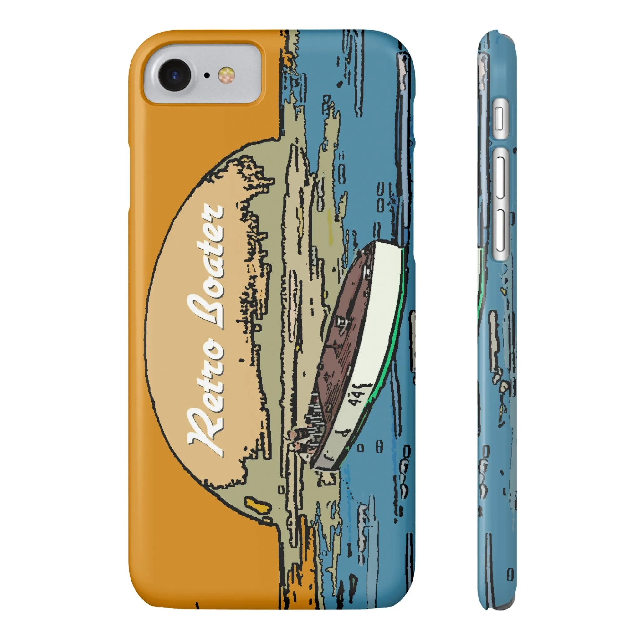 Vintage Racers in the Sunset by Retro Boater All US Phone cases