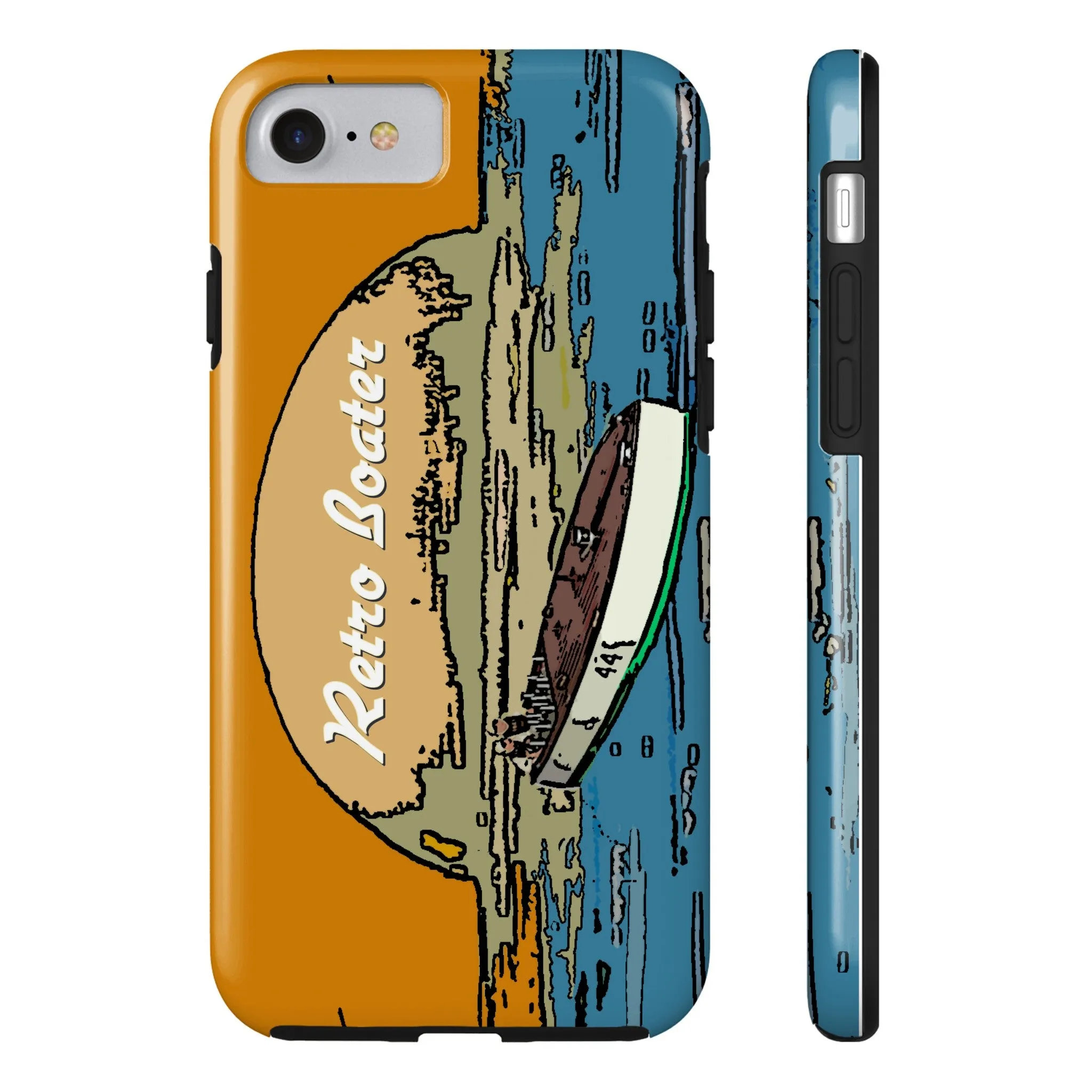 Vintage Racers in the Sunset by Retro Boater All US Phone cases
