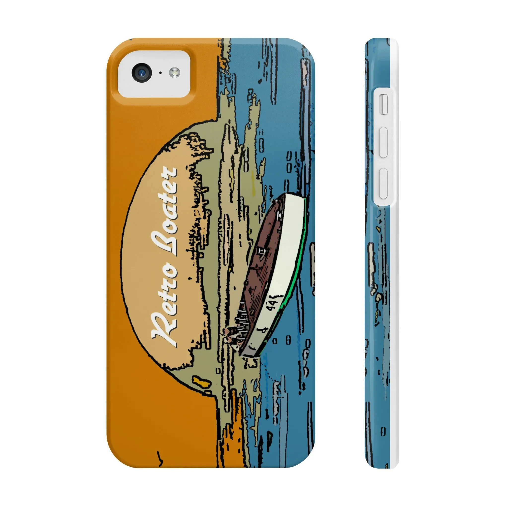 Vintage Racers in the Sunset by Retro Boater All US Phone cases