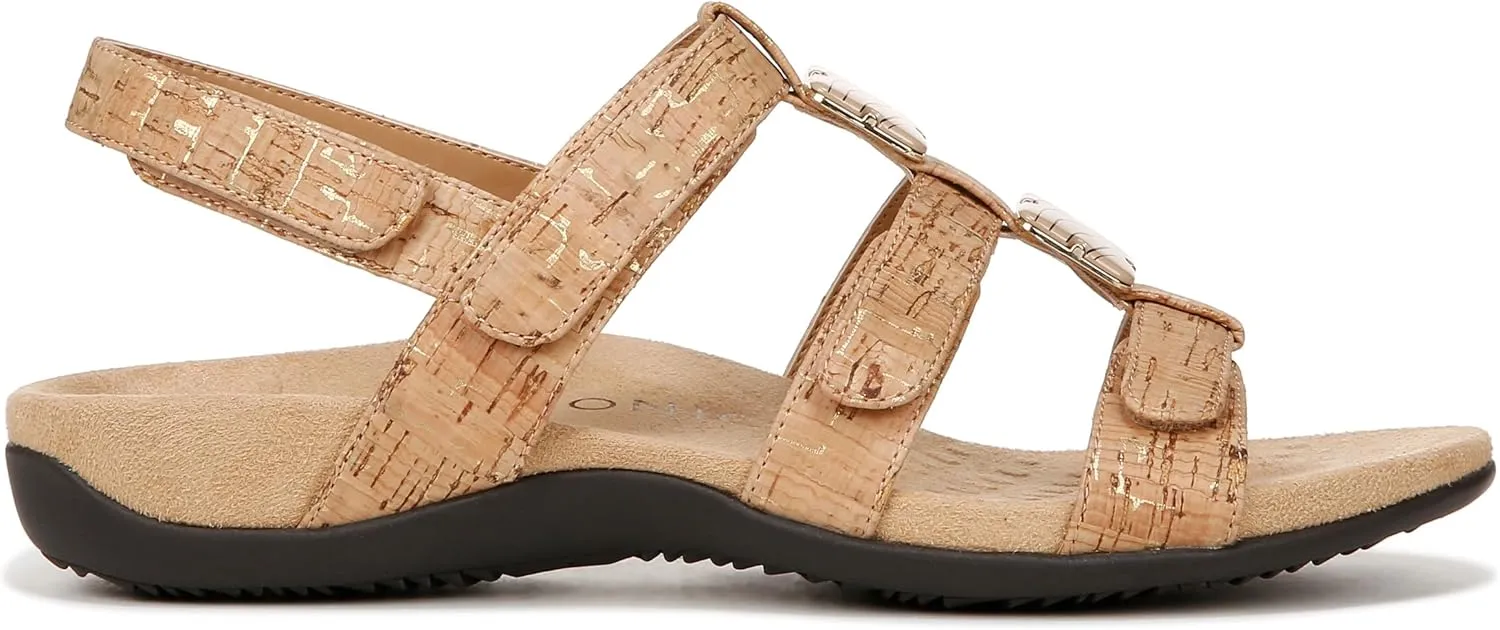 Vionic Women's Women's Rest Amber Backstrap Sandal - Ladies Adjustable Walking Sandals with Concealed Orthotic Arch Support