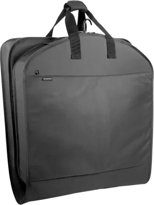 WallyBags Deluxe Travel Garment Bag with Two Pockets, Black 930, 40-inch