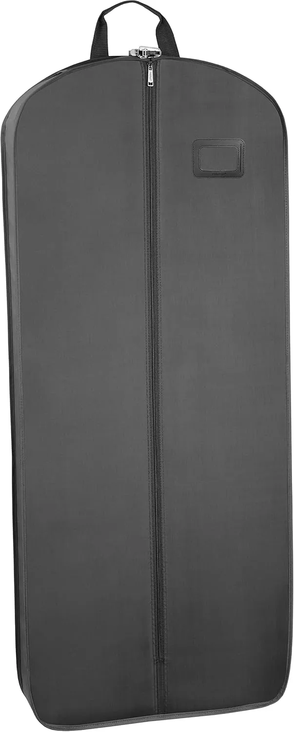 WallyBags® Travel Garment Bag Premium Tri-Fold Exterior Pocket, Black-B1 Gold, 60-Inch