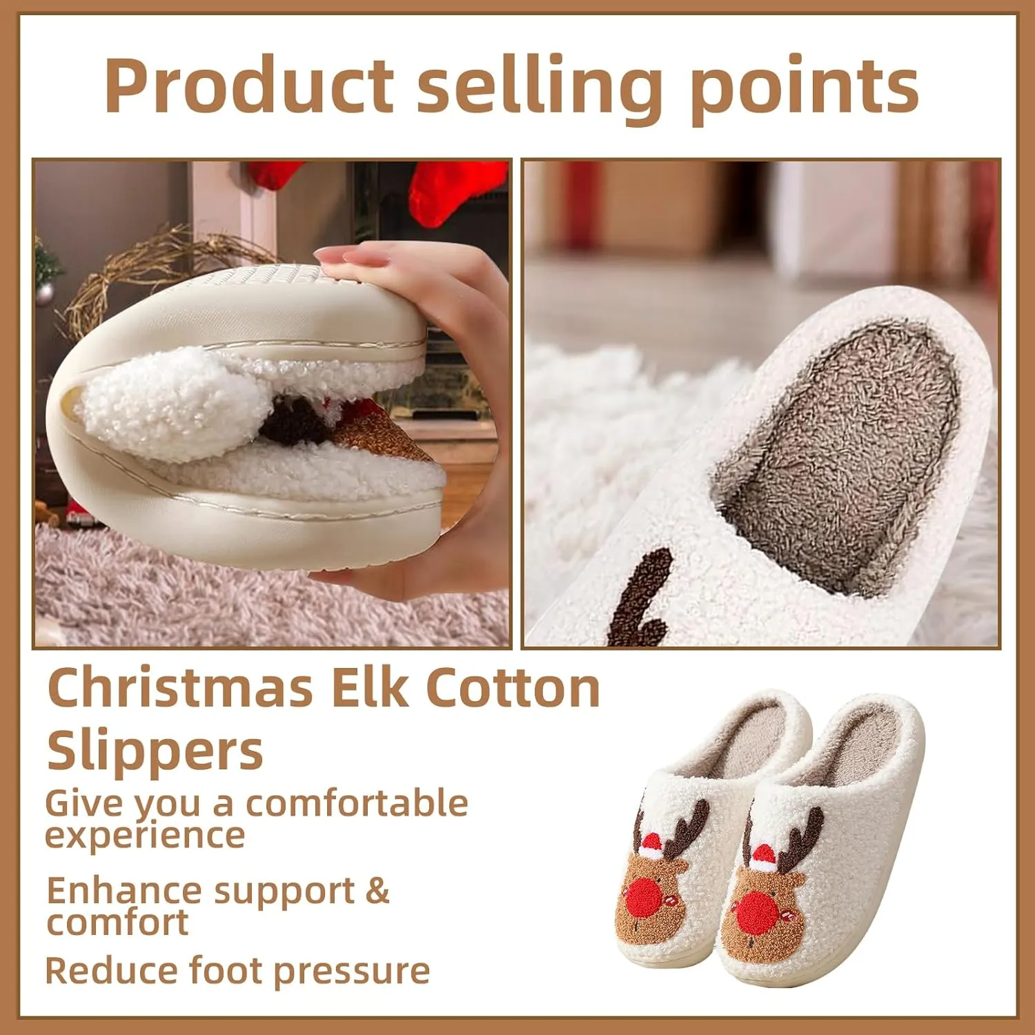 White Ghost Women's Halloween Fuzzy Warm Spooky Cute Fall House Slippers for Men - Outdoor & Indoor