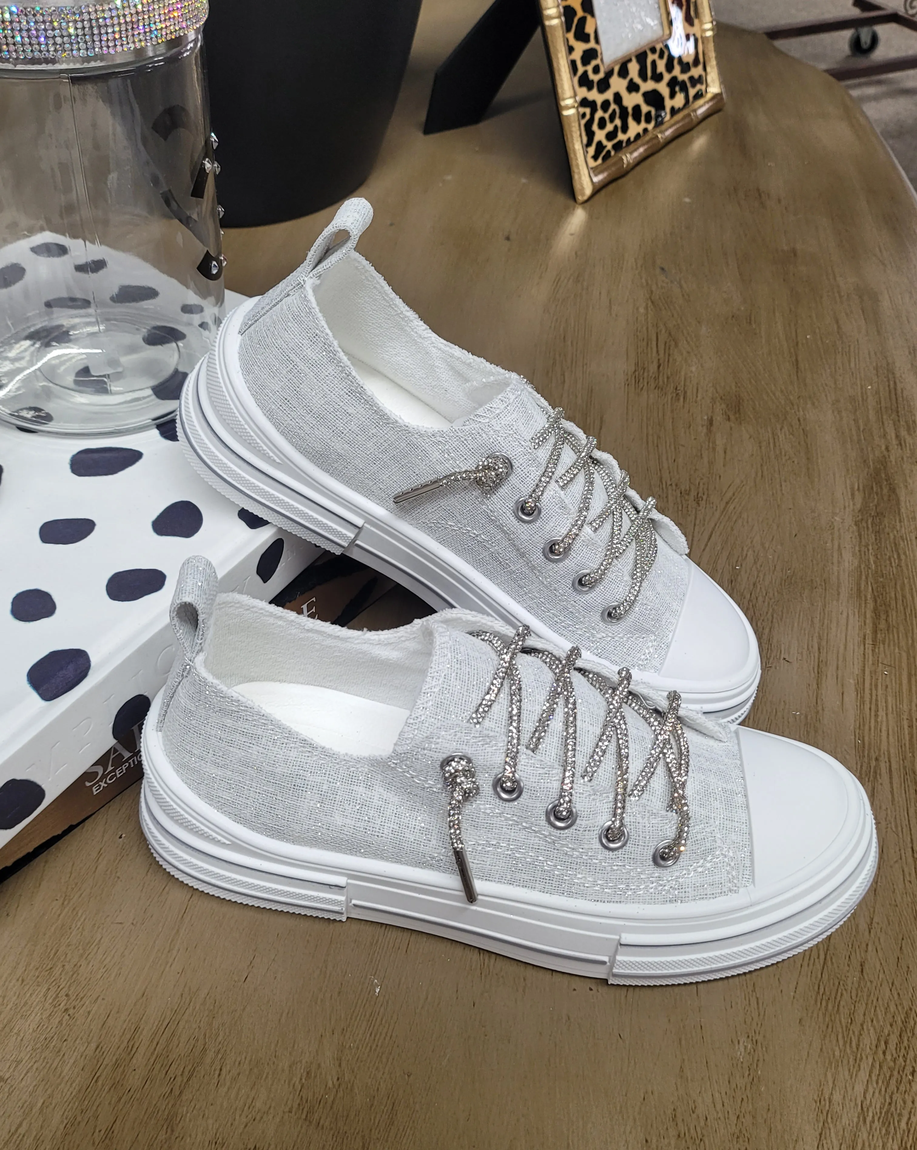 White Sparkle Sneaker