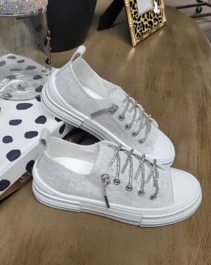 White Sparkle Sneaker