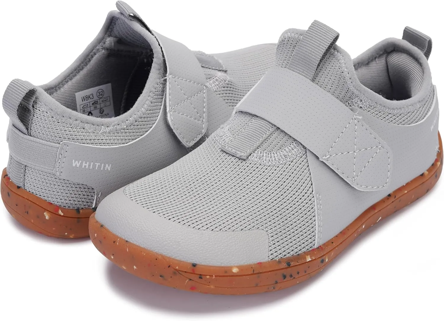 WHITIN Little/Big Kid Wide Width Barefoot Shoes | Boys/Girls Minimalist Elastic Opening Sneakers | Flexible- Zero Drop Sole