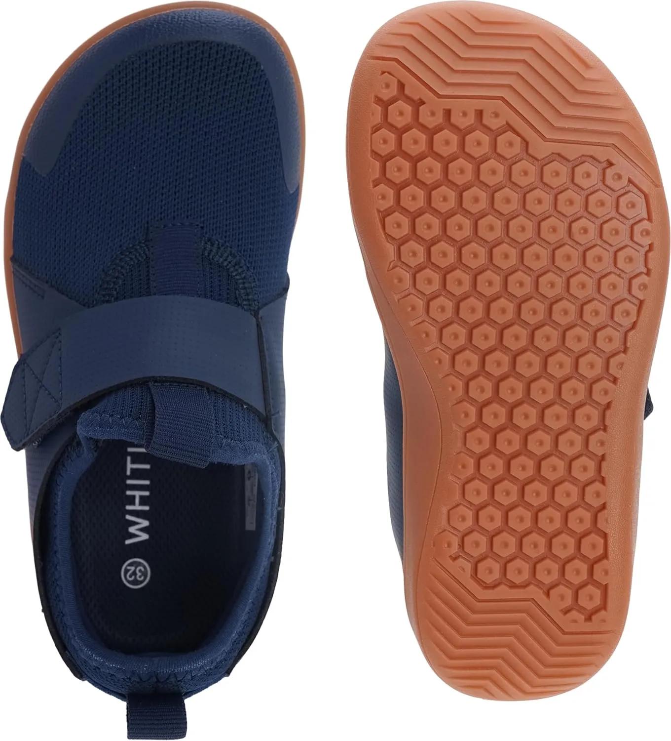 WHITIN Little/Big Kid Wide Width Barefoot Shoes | Boys/Girls Minimalist Elastic Opening Sneakers | Flexible- Zero Drop Sole