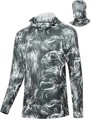 Willit Men's Sun Protection Hoodie UPF 50  Fishing Hiking Shirt Long Sleeve SPF UV Shirt Rash Guard Lightweight