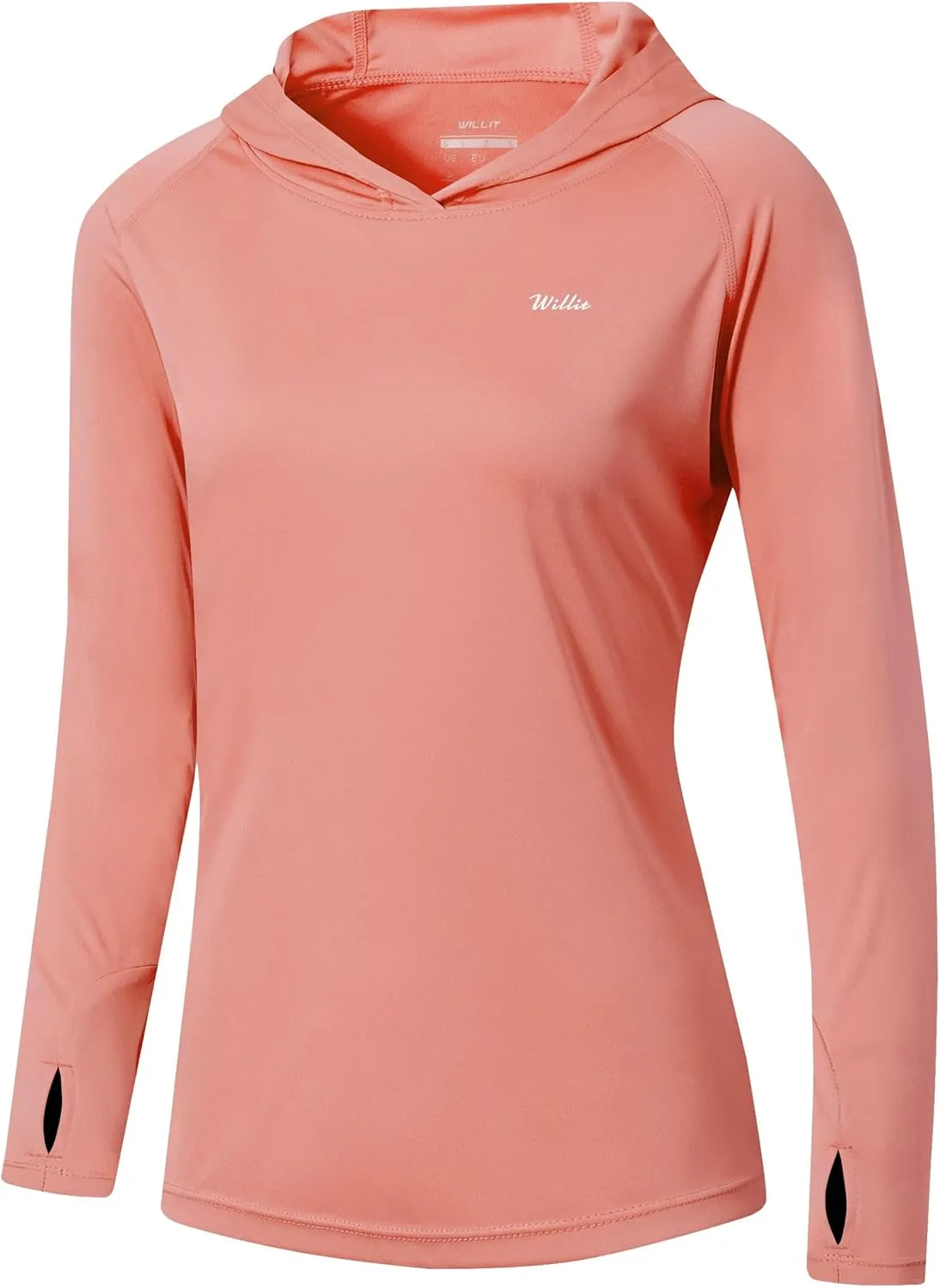 Willit Women's UPF 50  Sun Protection Hoodie SPF Shirt long sleeve Hiking Fishing Outdoor Shirt Lightweight Hoodie