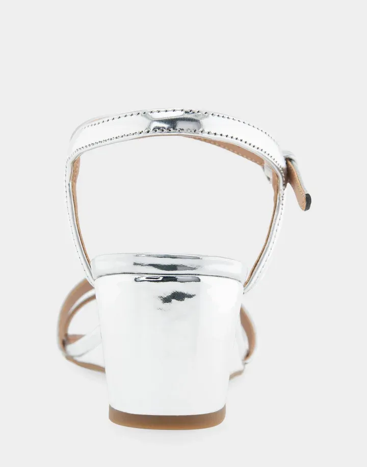 Witt Silver Mirror Metallic Faux Leather