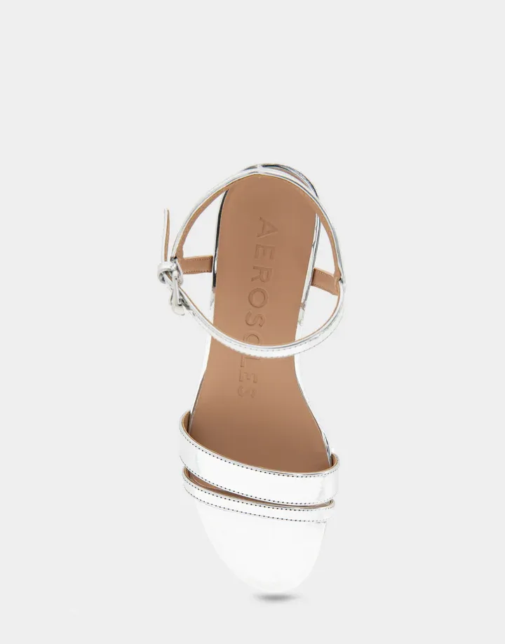 Witt Silver Mirror Metallic Faux Leather