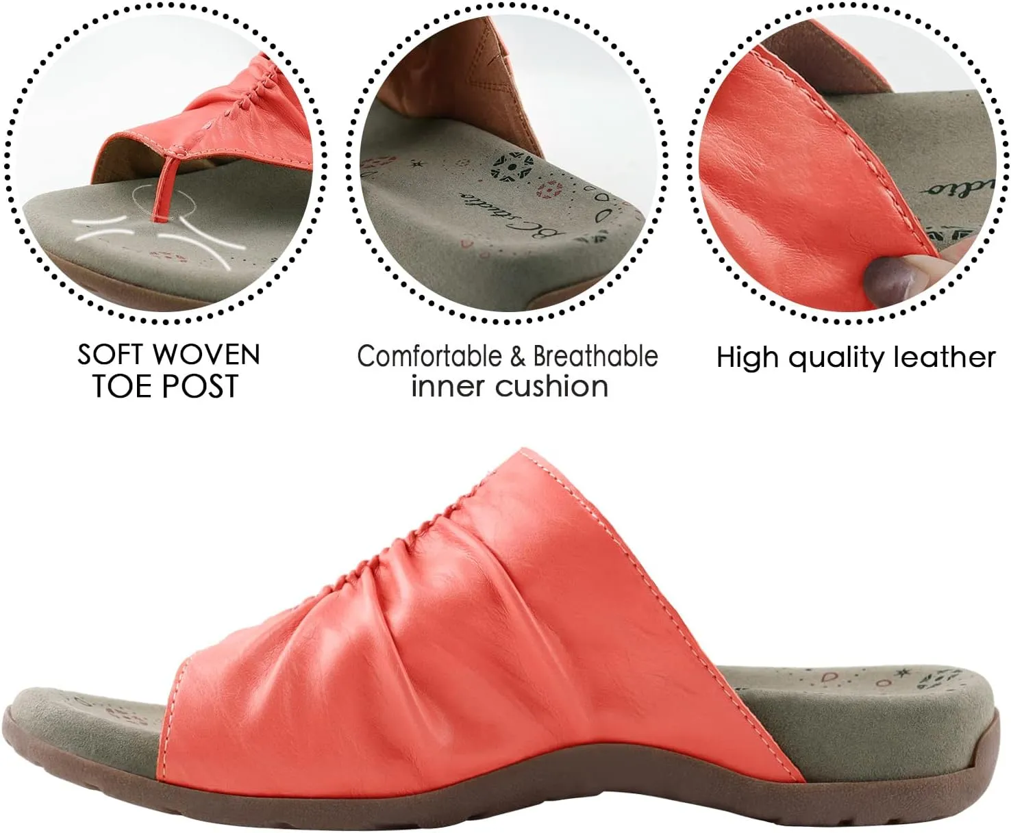 Women Comfort Sandals Flip Flop with Arch Support