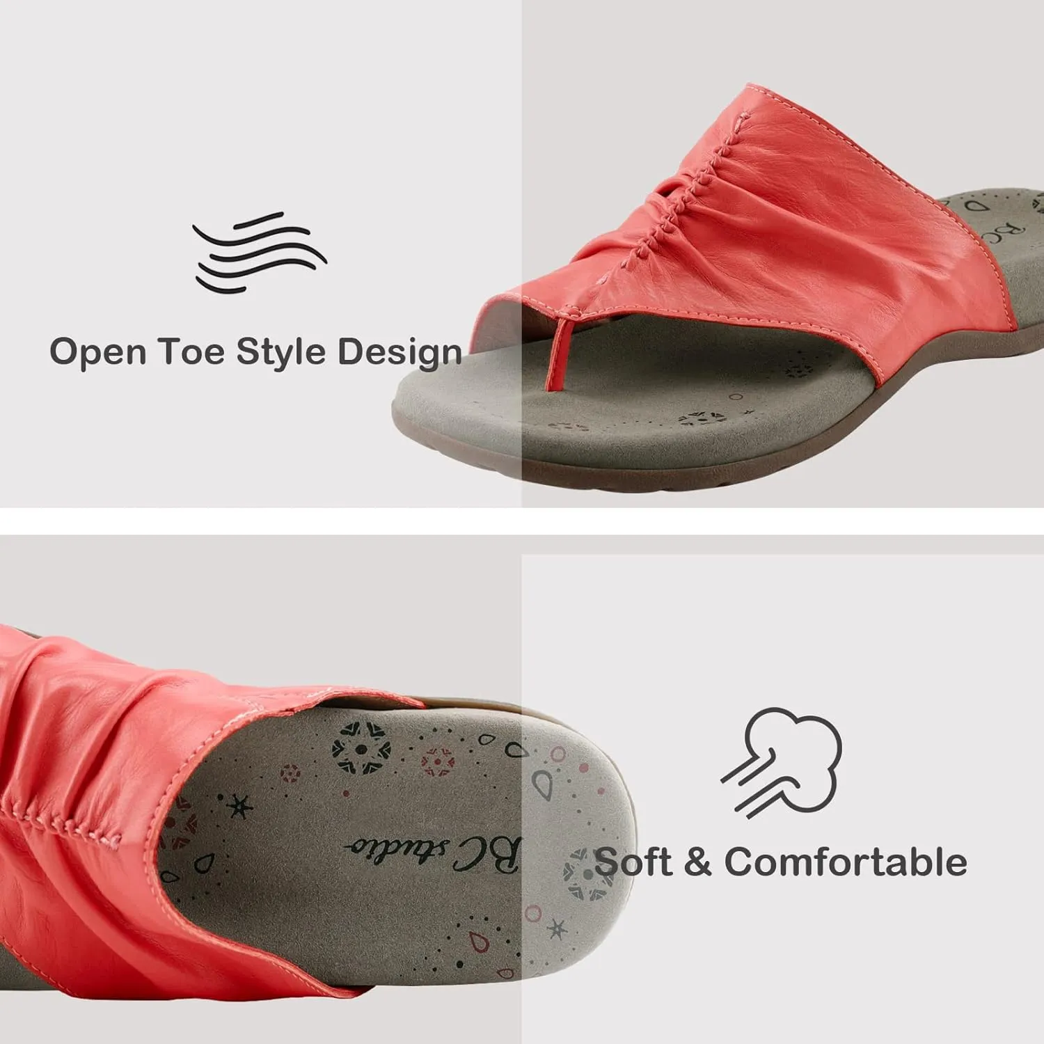 Women Comfort Sandals Flip Flop with Arch Support
