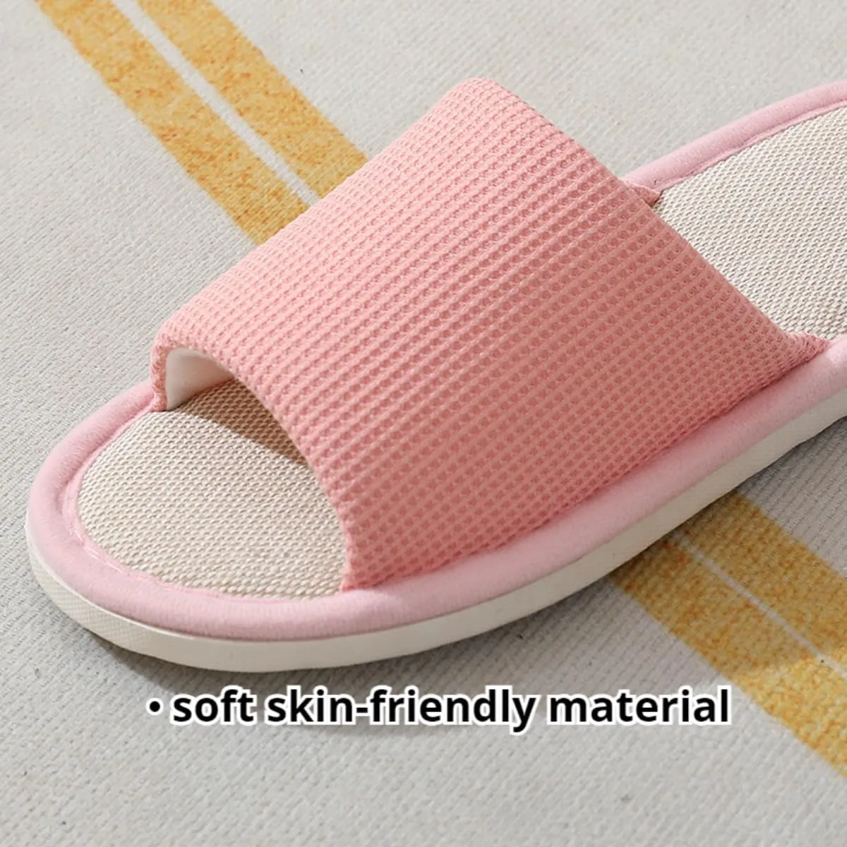 Women Slipper Soft Sole Open Toe House Slippers Memory Foam Slip On Bedroom Cozy Indoor Outdoor Home Slippers