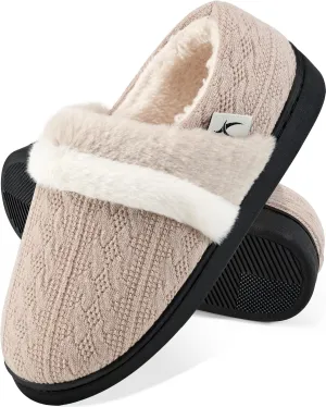 Women Slippers Fuzzy Ladies Shoes: Warm House Slippers for Indoor Outdoor