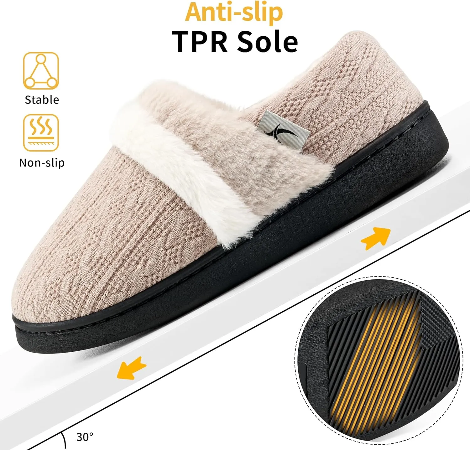 Women Slippers Fuzzy Ladies Shoes: Warm House Slippers for Indoor Outdoor